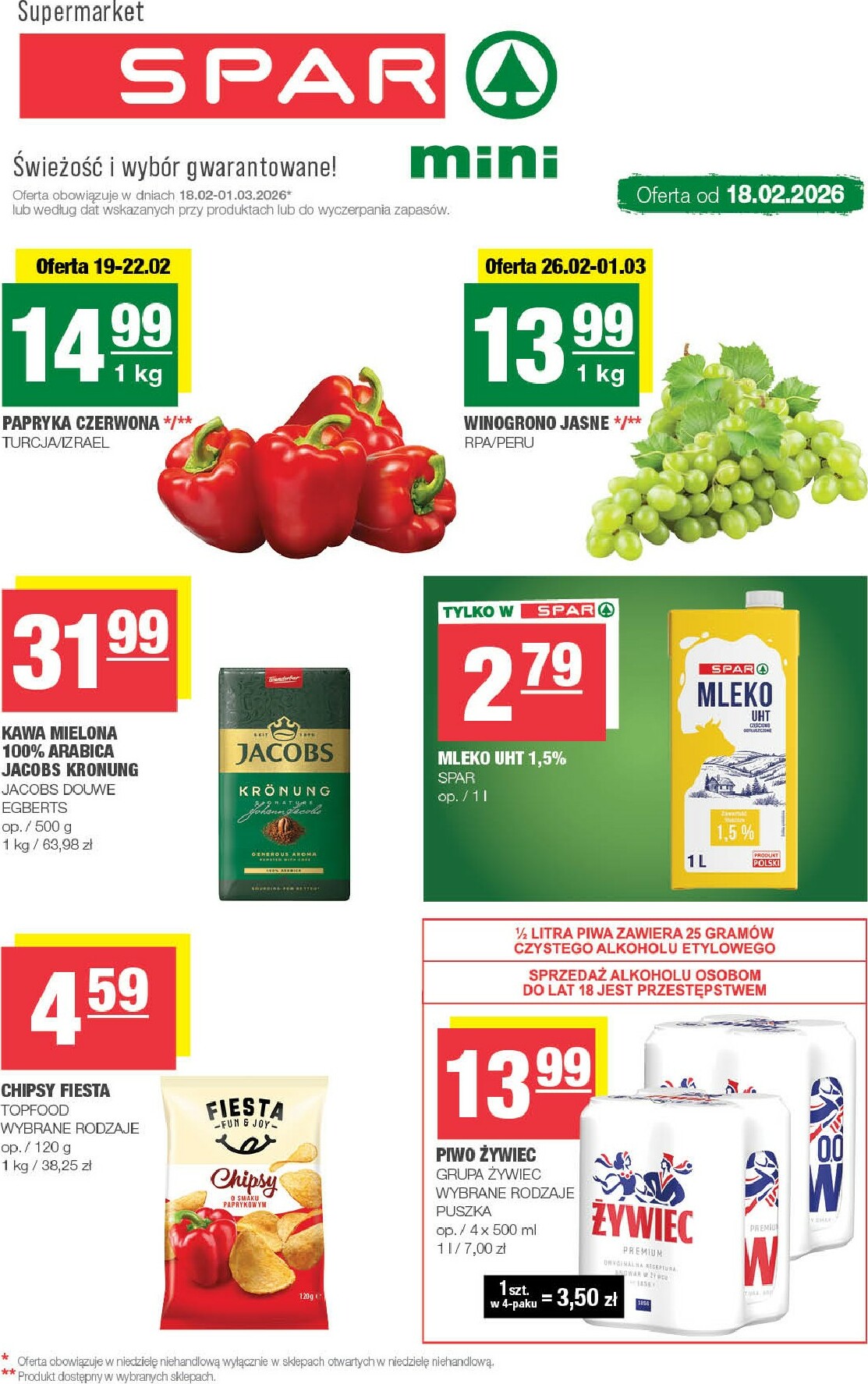 spar - Gazetka SPAR - Mini - ważna od 18.02.2026 do 01.03.2026