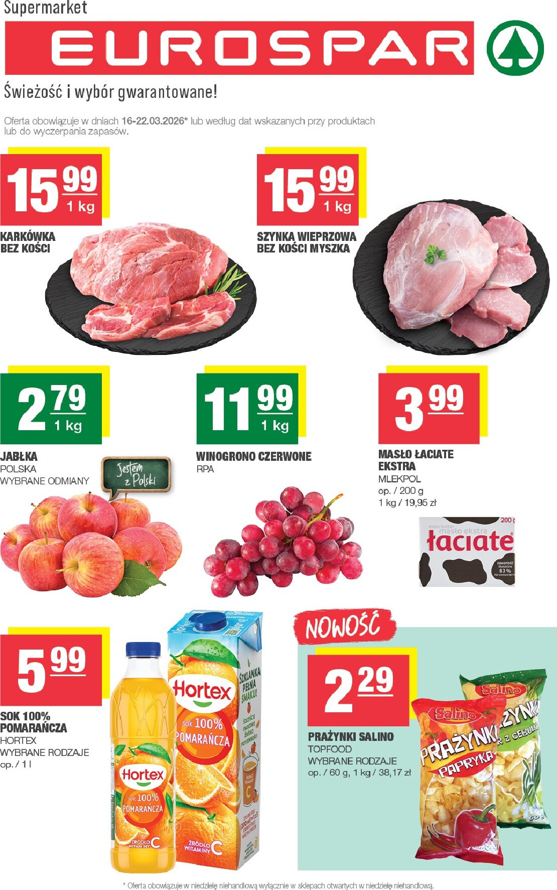 spar - Gazetka EUROSPAR - ważna od 16.03.2026 do 22.03.2026
