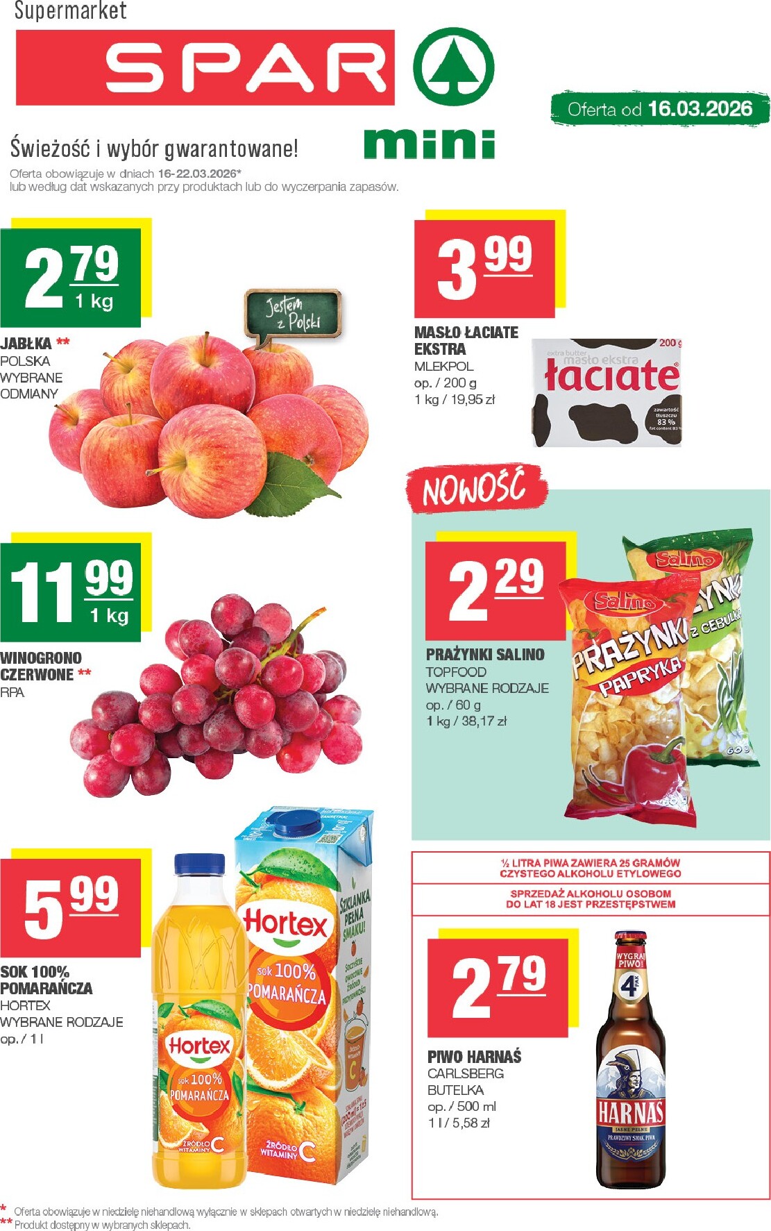 spar - Gazetka SPAR - Mini - ważna od 16.03.2026 do 22.03.2026