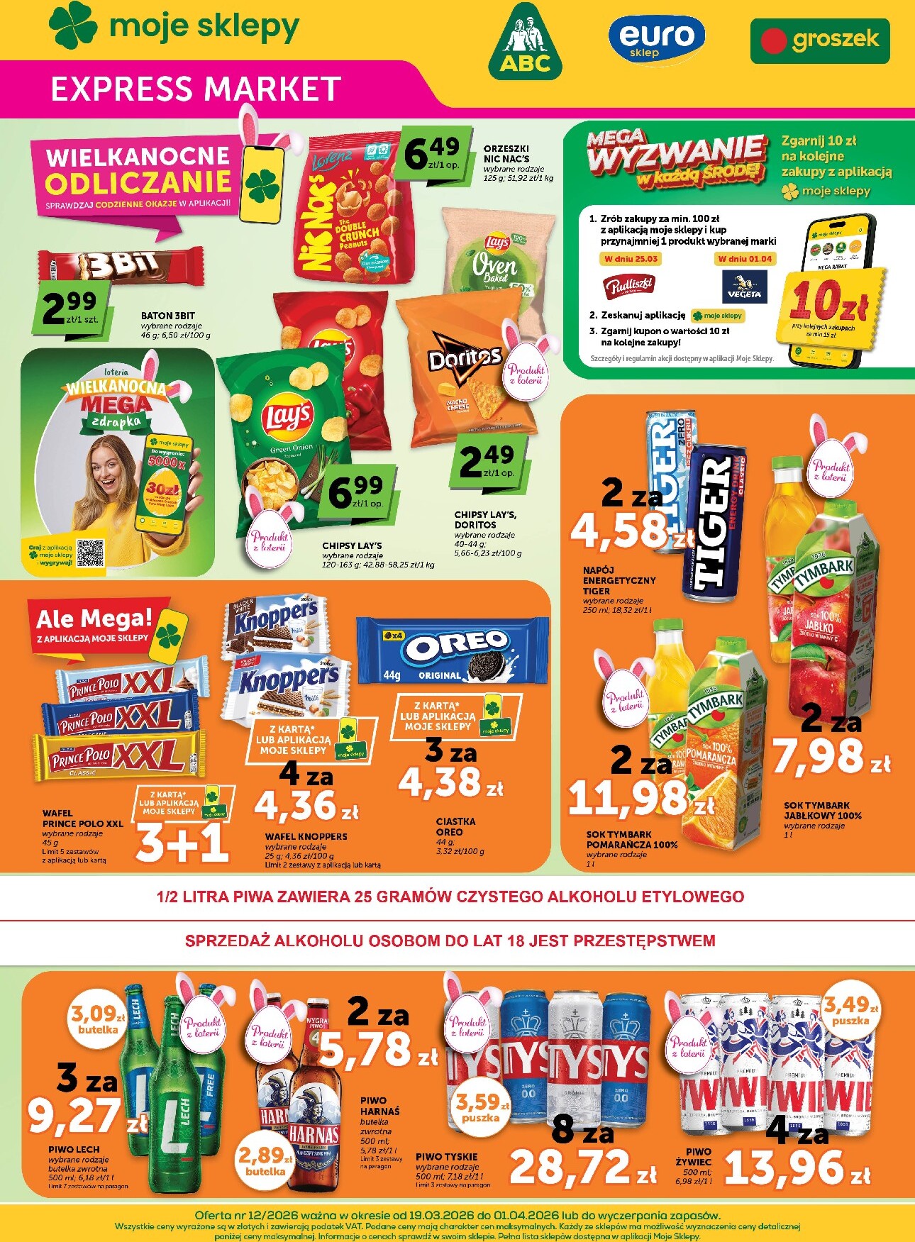 groszek - Gazetka Groszek - Expressmarket - ważna od 19.03.2026 do 01.04.2026
