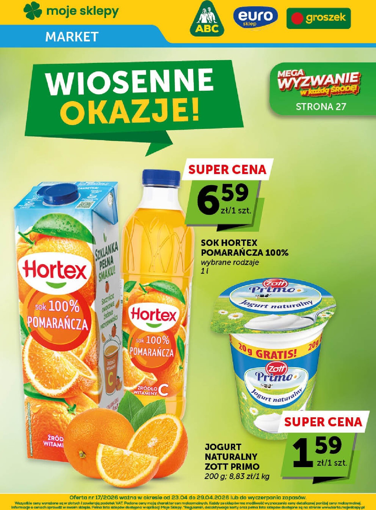 groszek - Nowa gazetka Groszek - Market ważna od 23.04.2026 do 29.04.2026