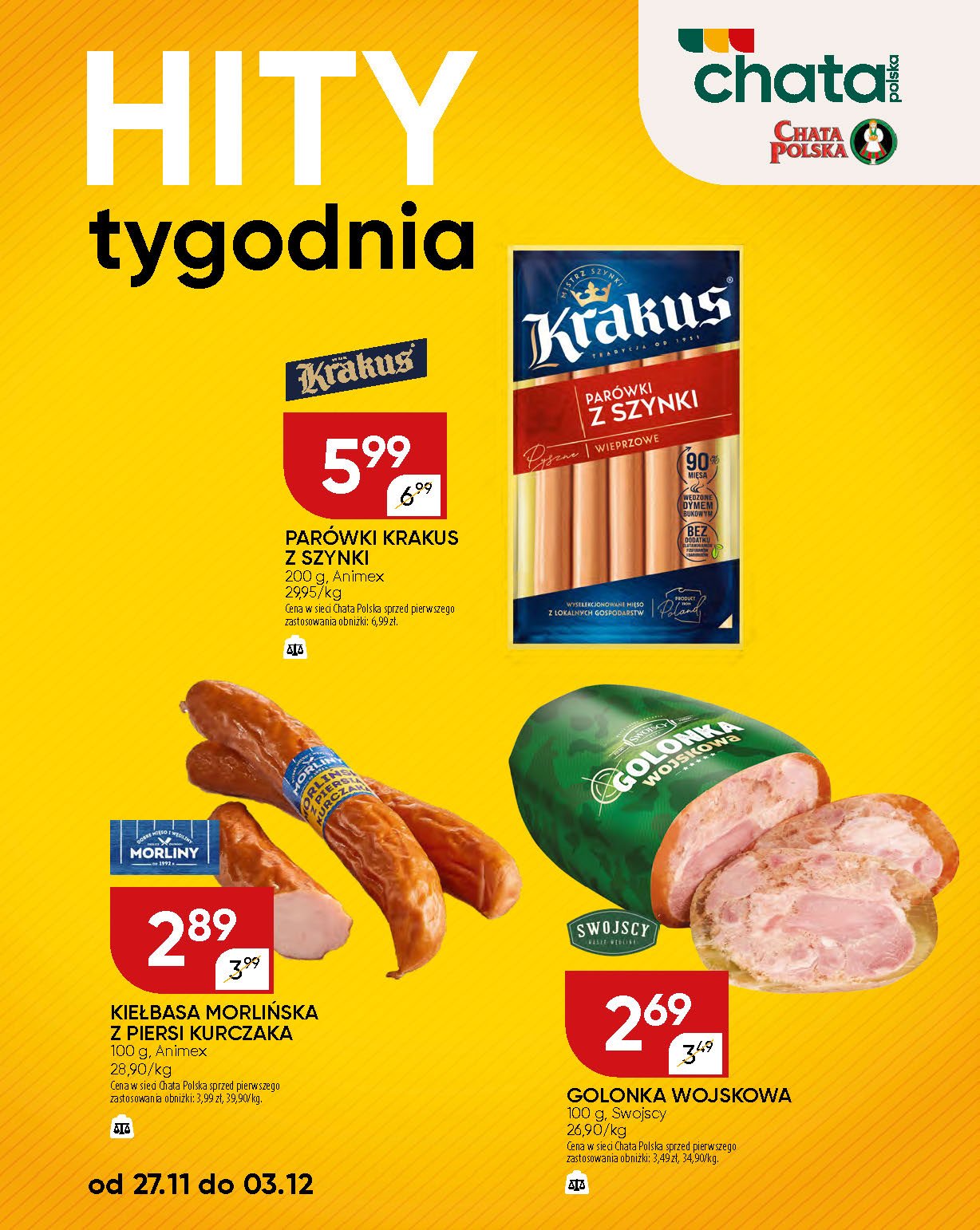 chata-polska - Gazetka Chata Polska - Hity tygodnia - ważna od 27.11. do 03.12.