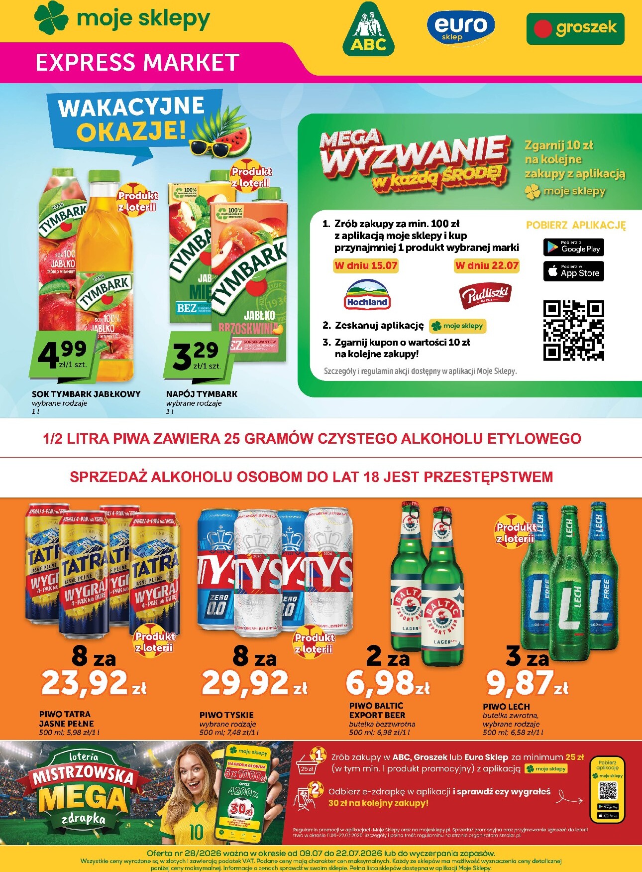euro-sklep - Nowa gazetka Euro Sklep - Express Market ważna od 09.07.2026 do 22.07.2026