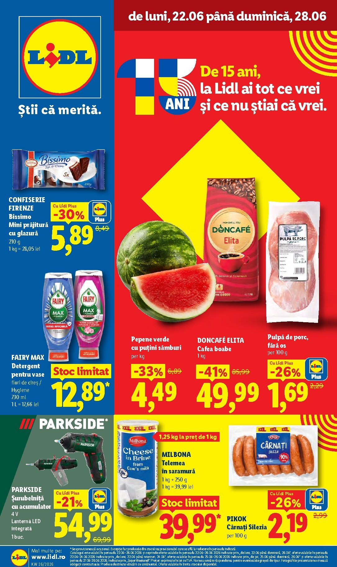 lidl - Brosura Lidl valabilă de la luni 22.06.2026 până la duminică 28.06.2026