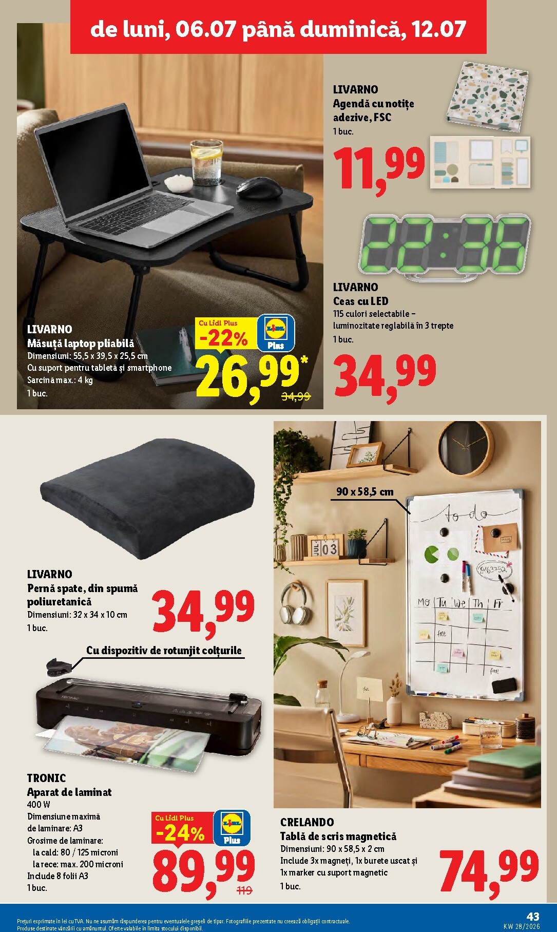 lidl - Brosura Lidl valabilă de la luni 06.07.2026 până la duminică 12.07.2026 - page: 43