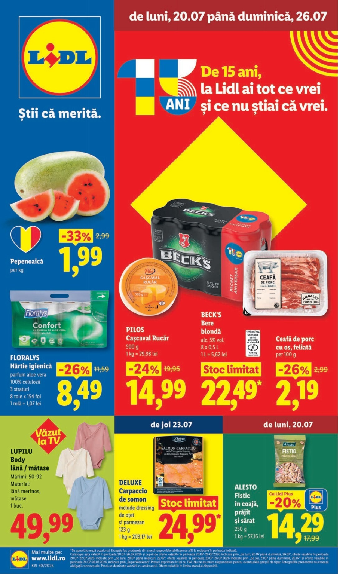 lidl - Lidl pliante pentru săptămâna viitoare de la luni 20.07.2026 până la duminică 26.07.2026