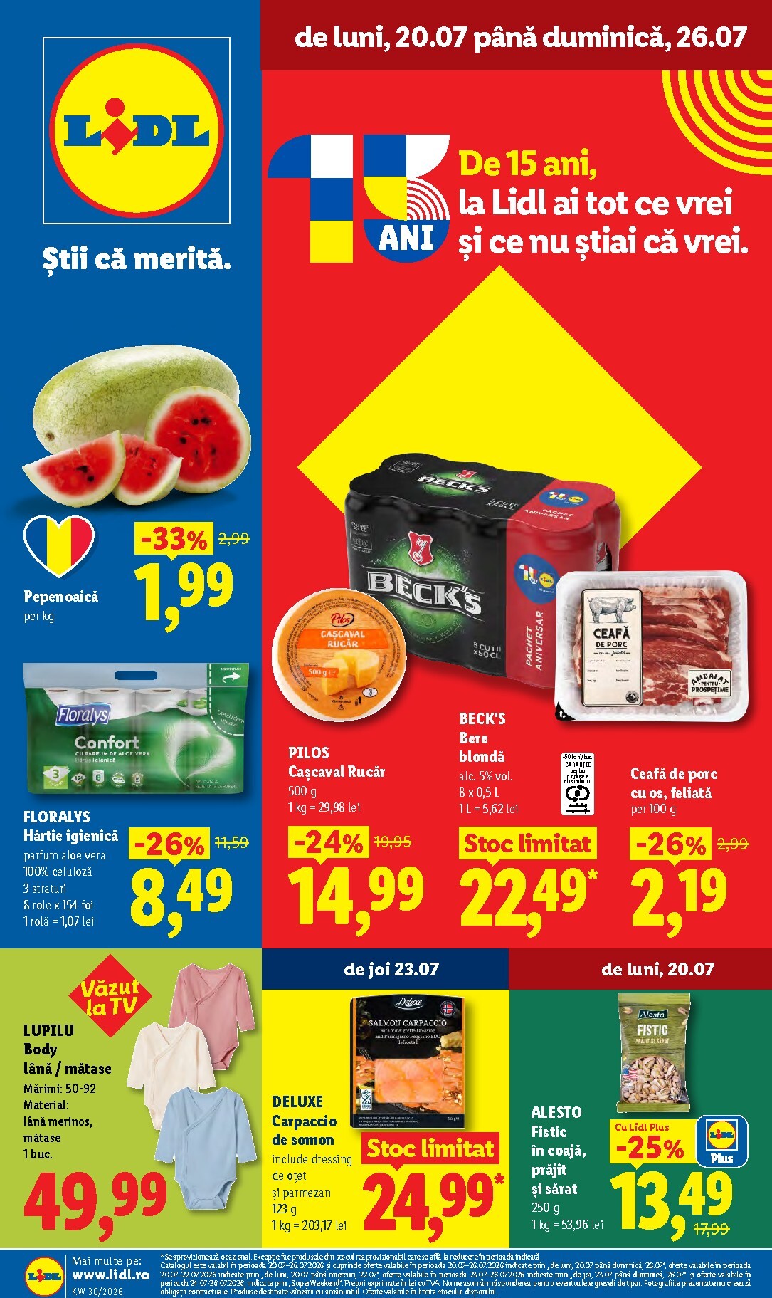 lidl - Brosura Lidl valabilă de la luni 20.07.2026 până la duminică 26.07.2026