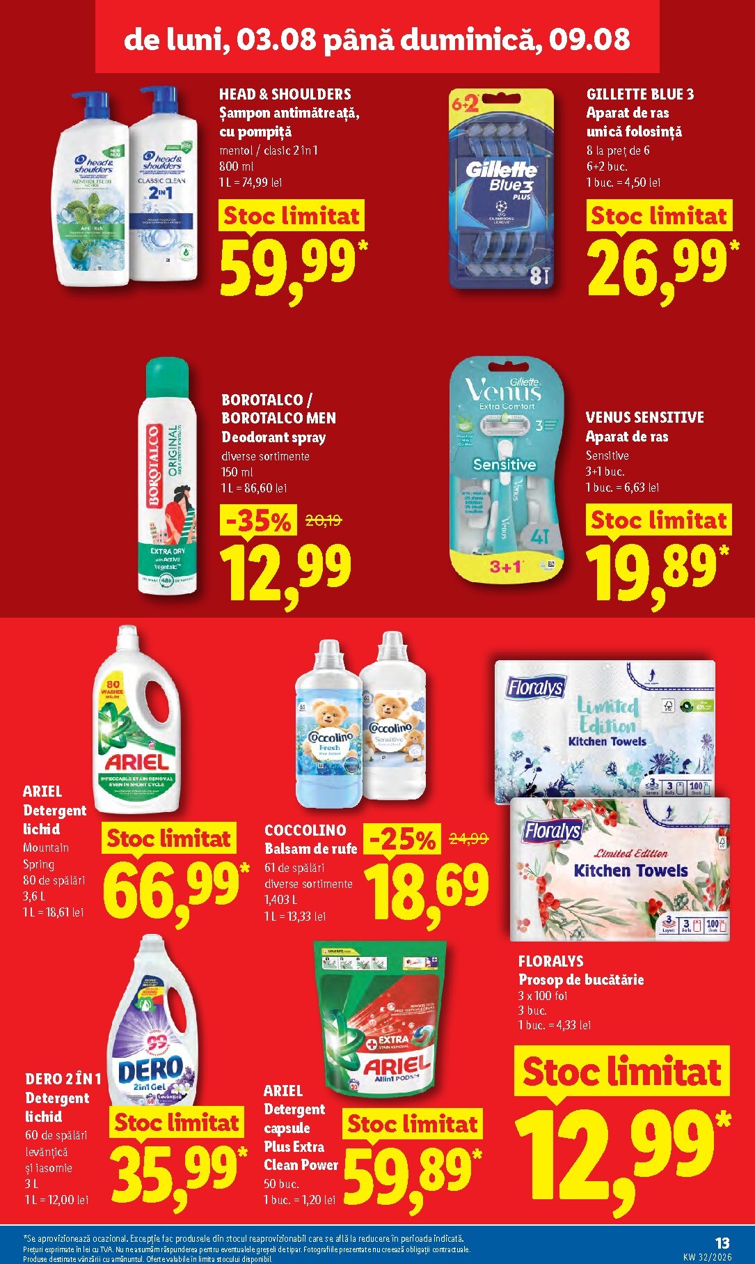 lidl - Lidl pliante pentru săptămâna viitoare de la luni 03.08.2026 până la duminică 09.08.2026 - page: 13