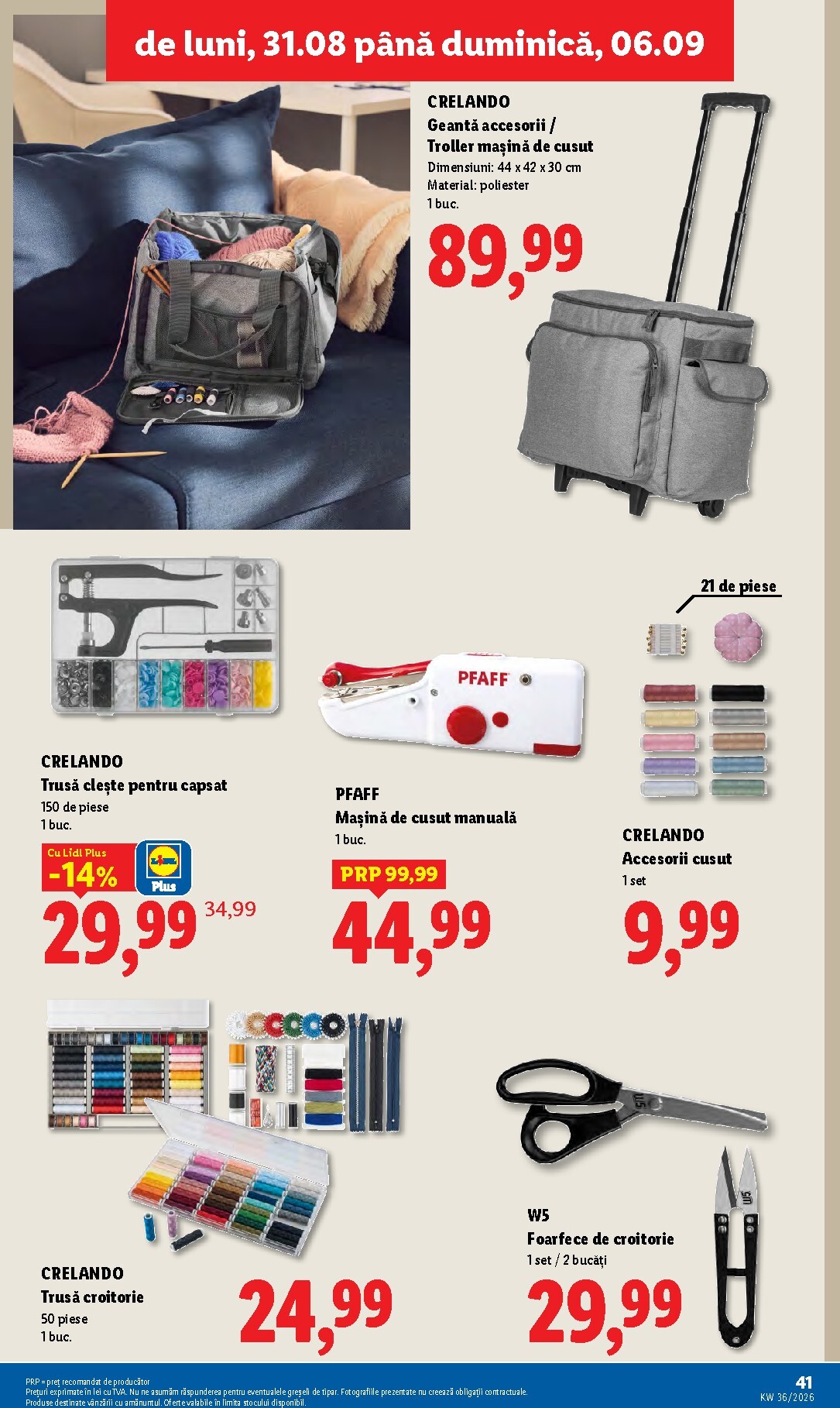lidl - Lidl pliante pentru săptămâna viitoare de la luni 31.08.2026 până la duminică 06.09.2026 - page: 41