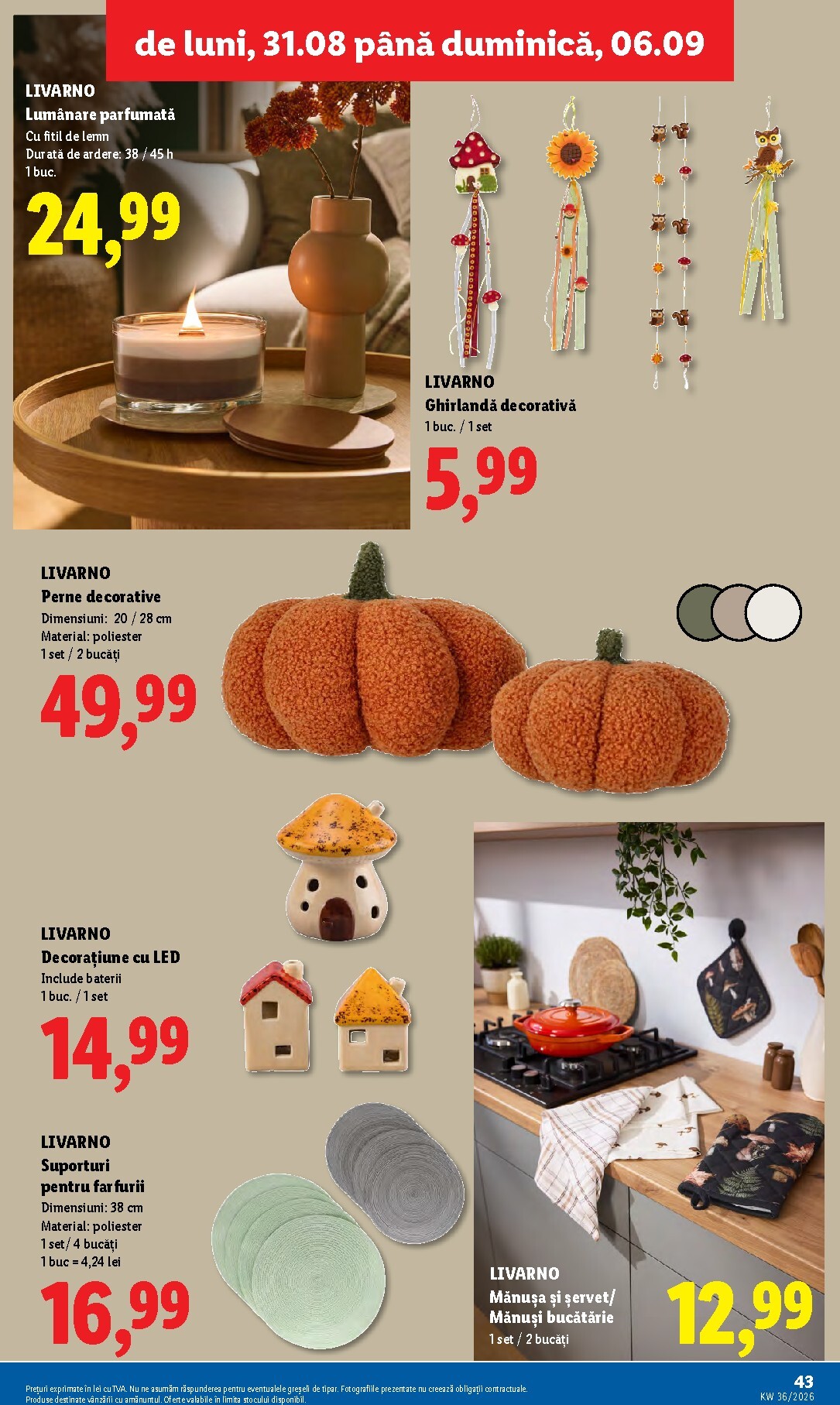 lidl - Lidl pliante pentru săptămâna viitoare de la luni 31.08.2026 până la duminică 06.09.2026 - page: 43