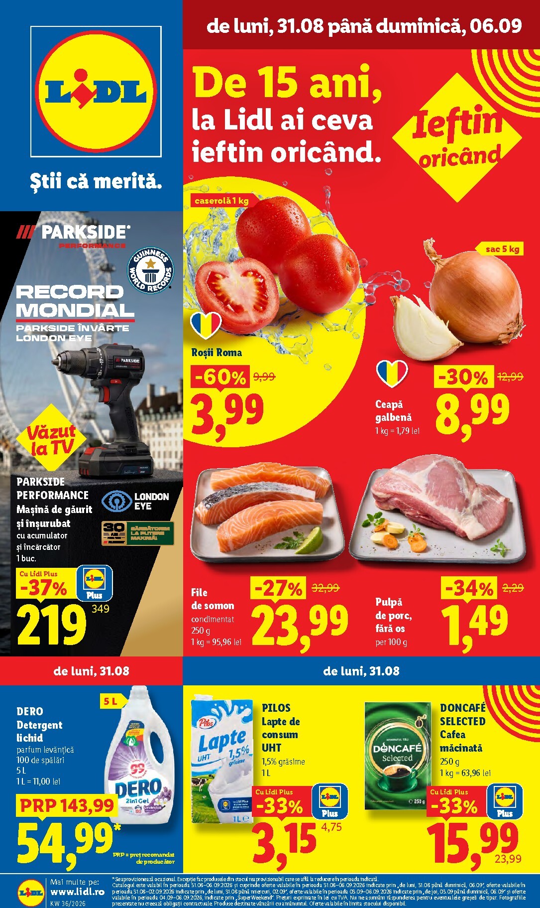 lidl - Brosura Lidl valabilă de la luni 31.08.2026 până la duminică 06.09.2026