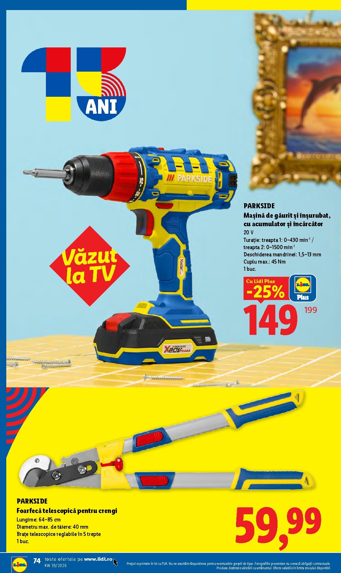 lidl - Lidl pliante pentru săptămâna viitoare de la luni 21.09.2026 până la duminică 27.09.2026 - page: 74