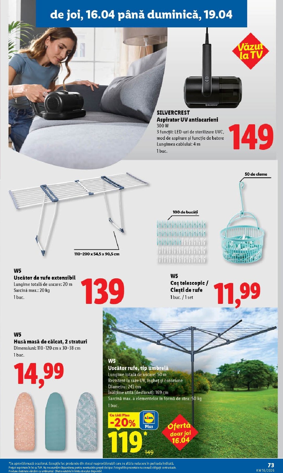 lidl - Lidl pliante pentru săptămâna viitoare de la marți 14.04.2026 până la duminică 19.04.2026 - page: 73