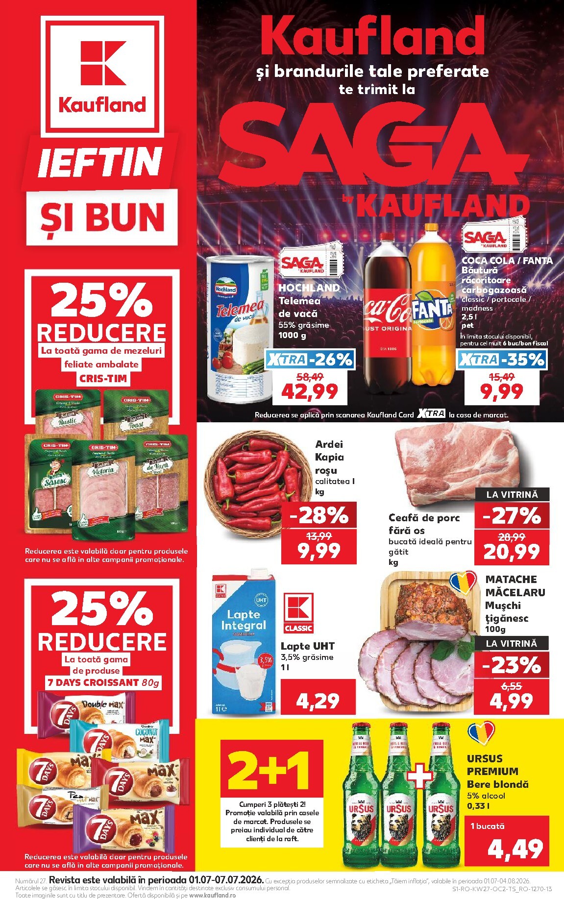 kaufland - Pliantele viitoare Kaufland valabil de la miercuri 01.07.2026 până la marți 07.07.2026