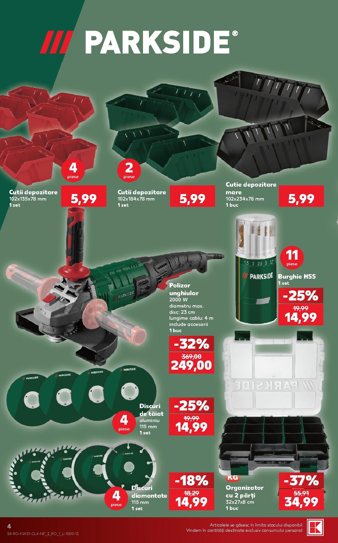 kaufland - Kaufland - Parkside pliante pentru săptămâna viitoare de la miercuri 29.07.2026 până la marți 04.08.2026 - page: 4