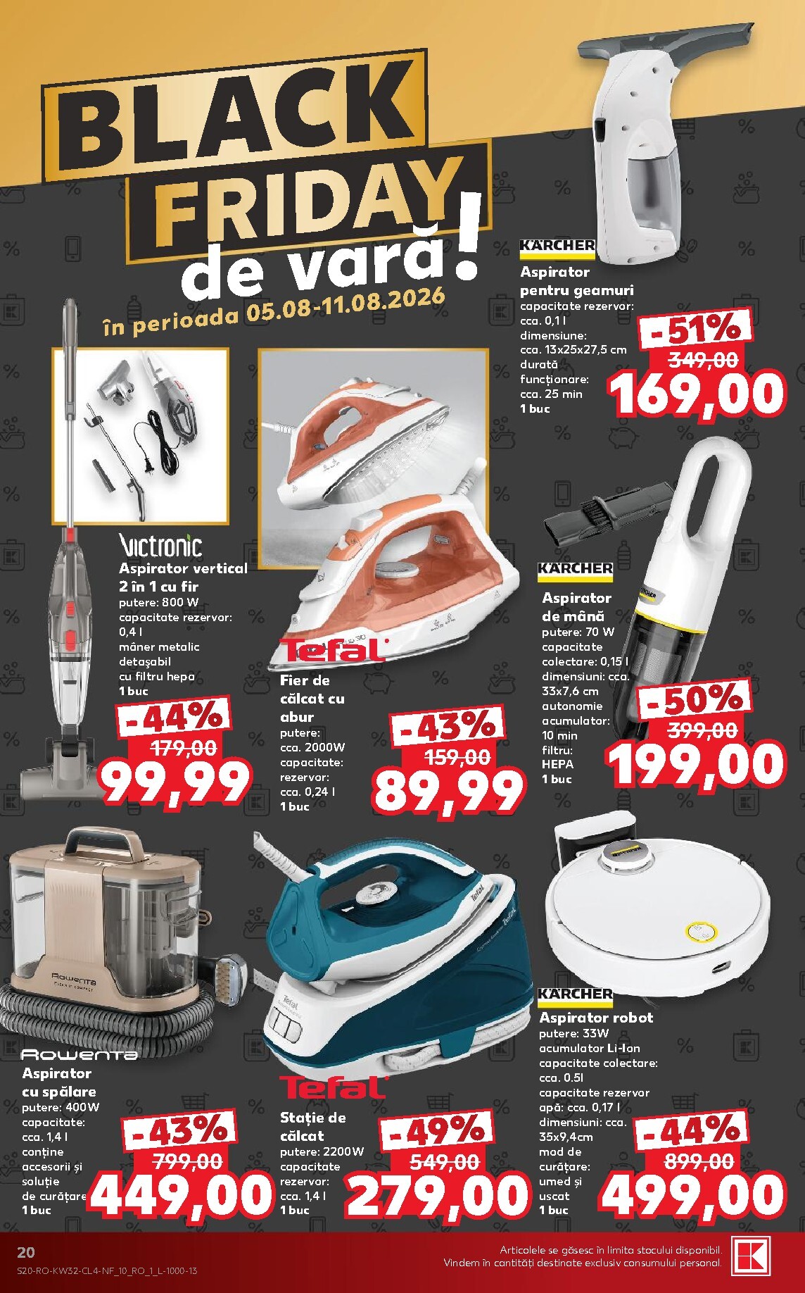 kaufland - Pliantele viitoare Kaufland - Black Friday valabil de la miercuri 05.08.2026 până la marți 11.08.2026 - page: 20