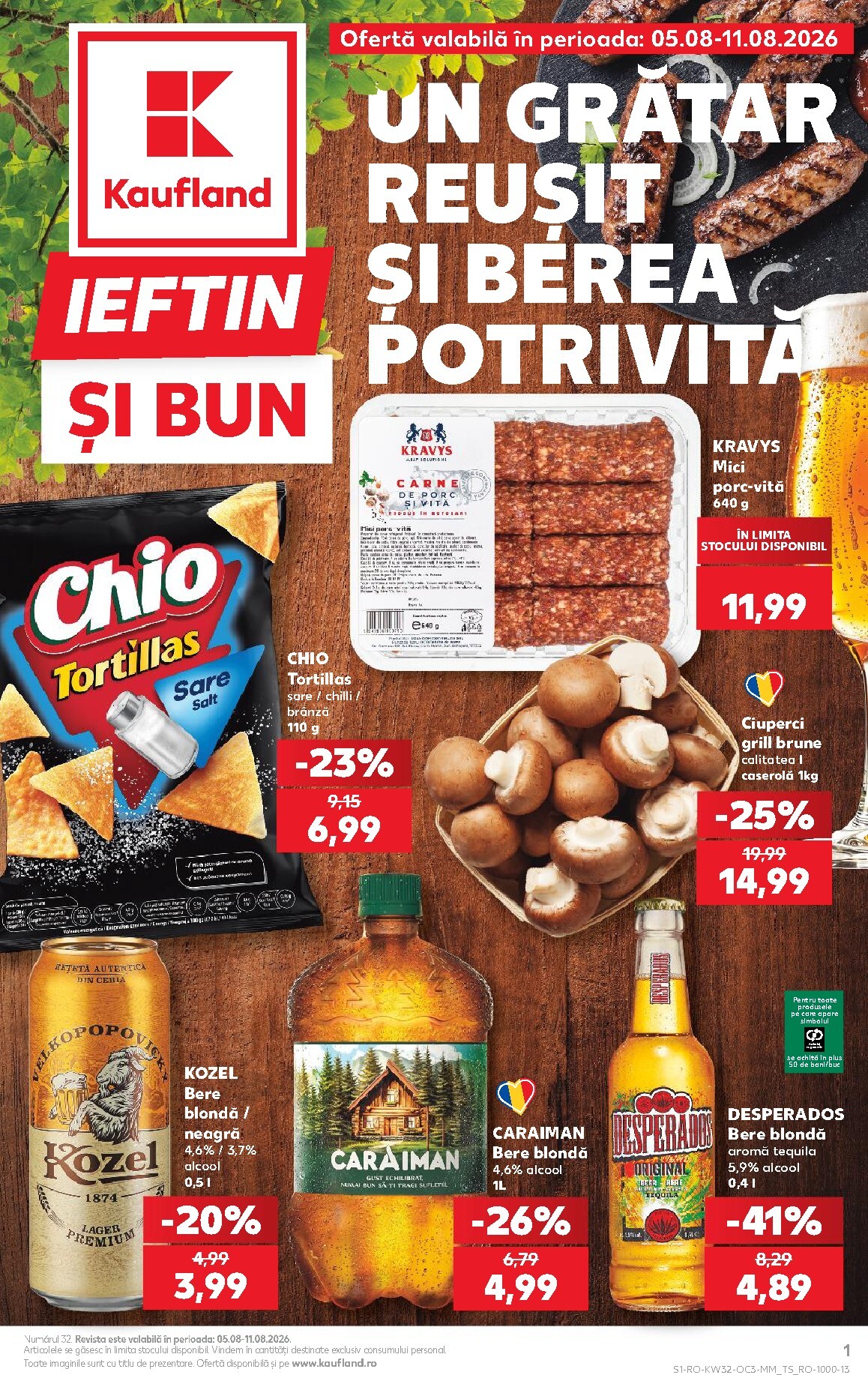 kaufland - Pliantele viitoare Kaufland - Ieftin si bun valabil de la miercuri 05.08.2026 până la marți 11.08.2026 - page: 1