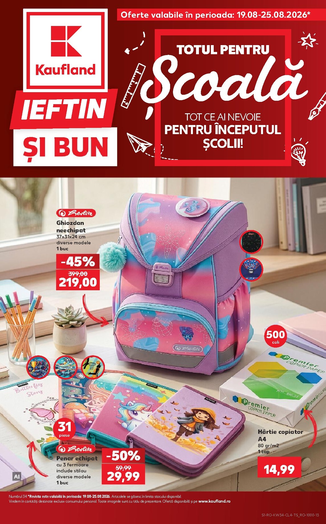kaufland - Kaufland pliante pentru săptămâna viitoare de la miercuri 19.08.2026 până la marți 25.08.2026 - page: 1