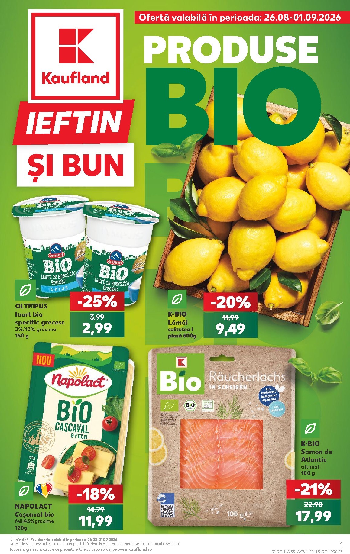 kaufland - Kaufland - Produse BIO pliante pentru săptămâna viitoare de la miercuri 26.08.2026 până la marți 01.09.2026
