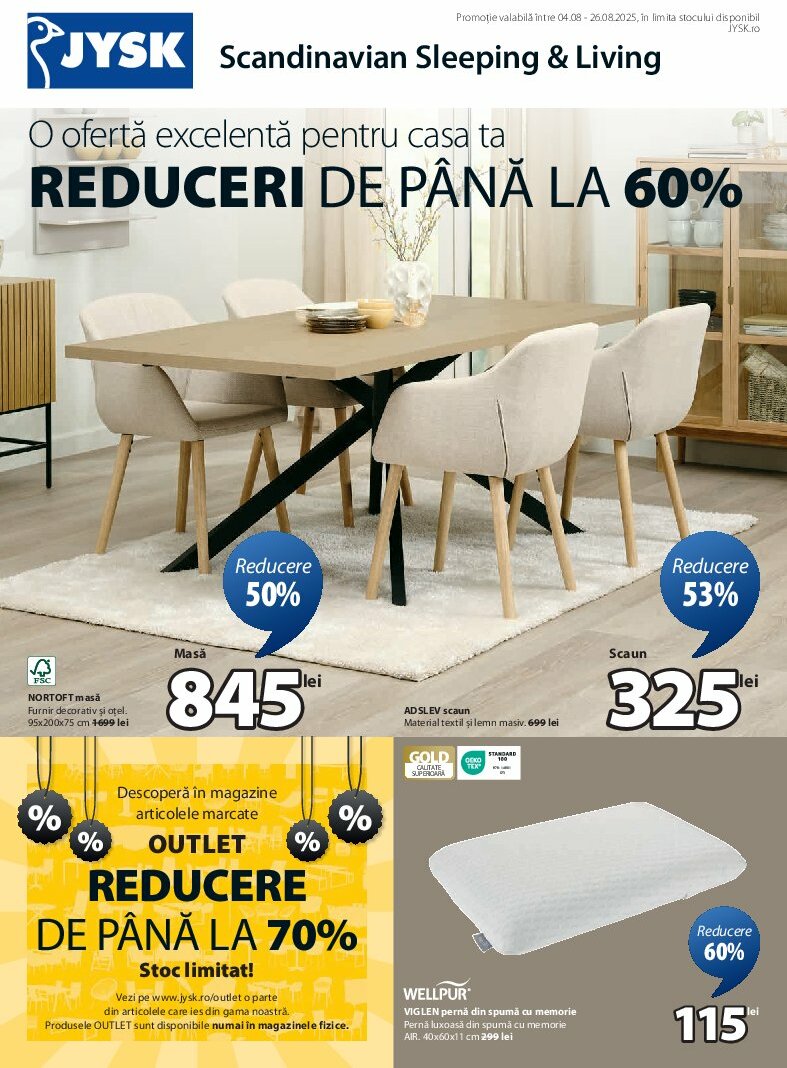 jysk - Catalog JYSK valabil din 04.08. până pe 26.08.