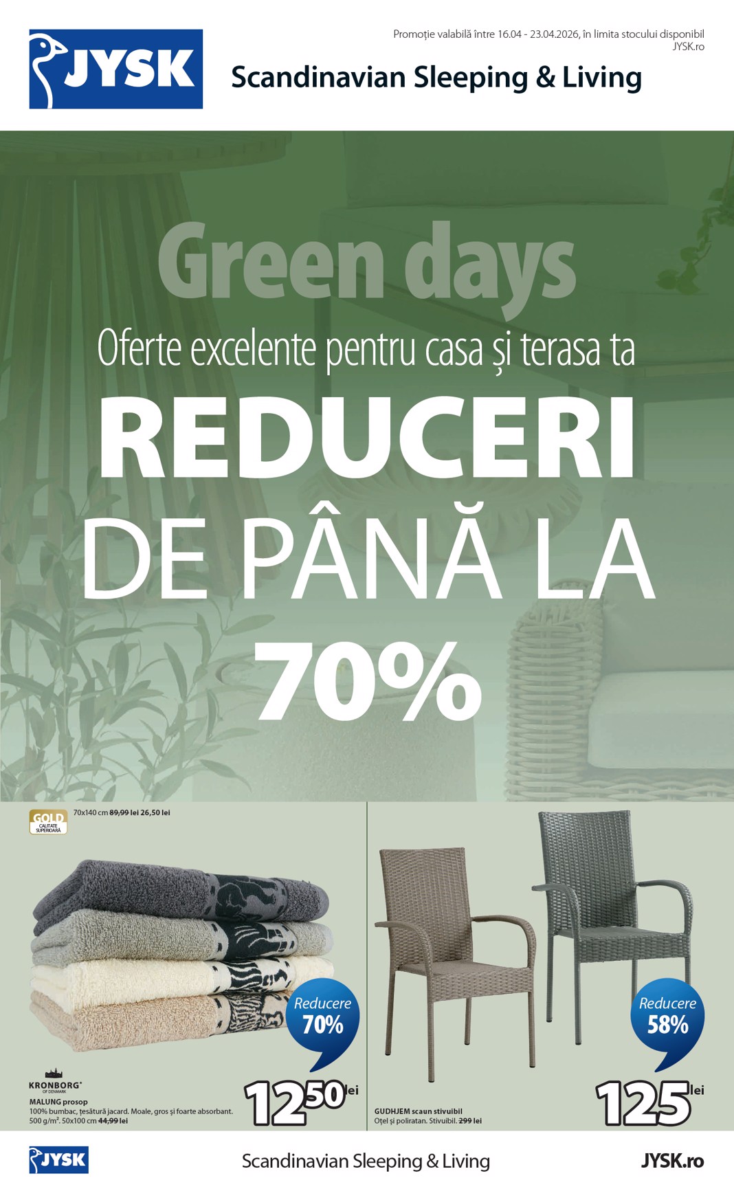 jysk - Brosura JYSK valabilă de la joi 16.04.2026 până la joi 23.04.2026 - page: 1