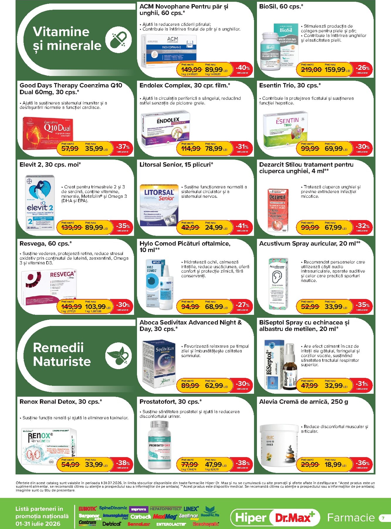 dr-max - Brosura Dr. Max - Hiper Farmacie valabilă de la miercuri 01.07.2026 până la vineri 31.07.2026 - page: 7