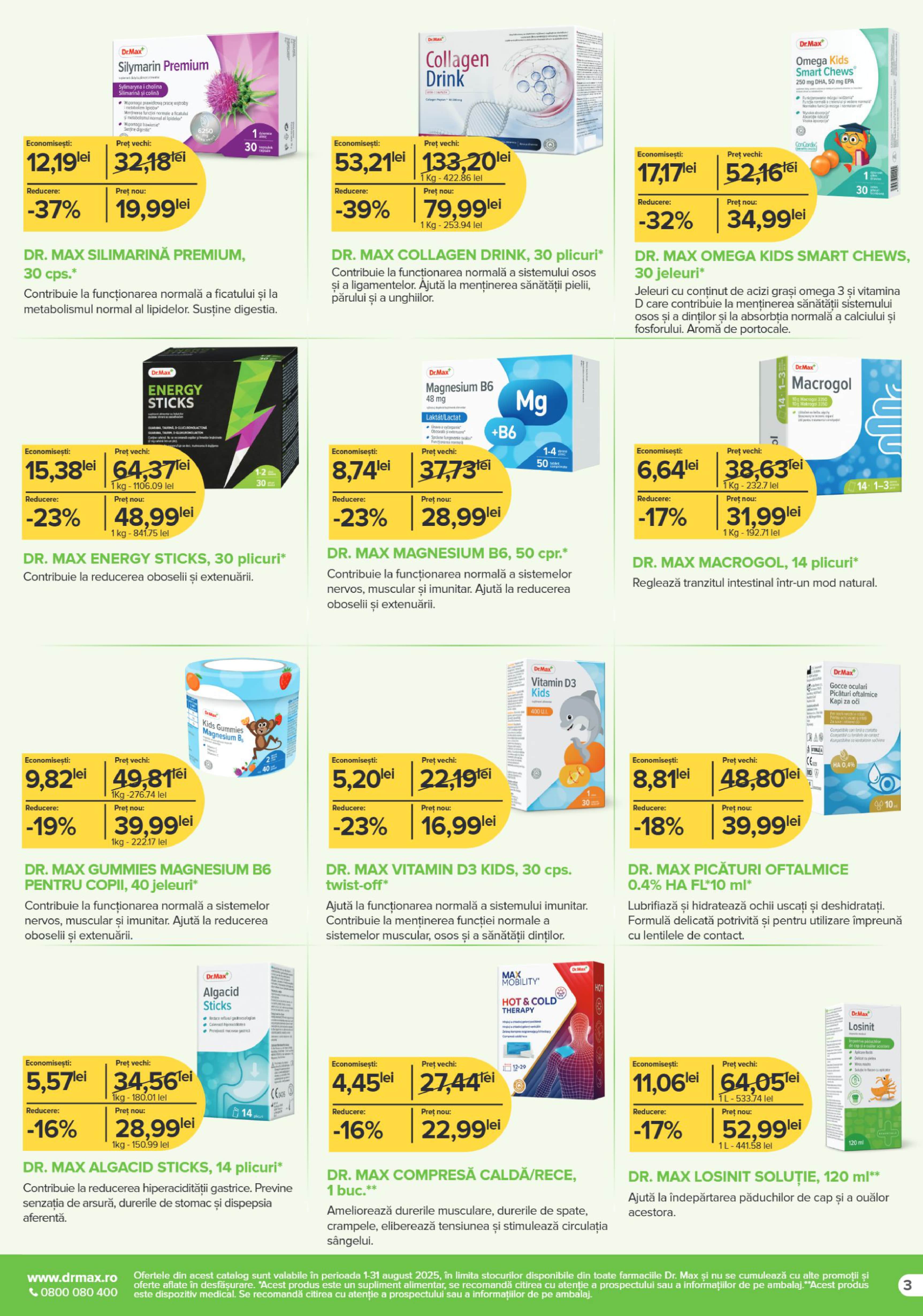 dr-max - Catalog Dr. Max - Farmacie valabil din 01.08. până pe 31.08. - page: 3