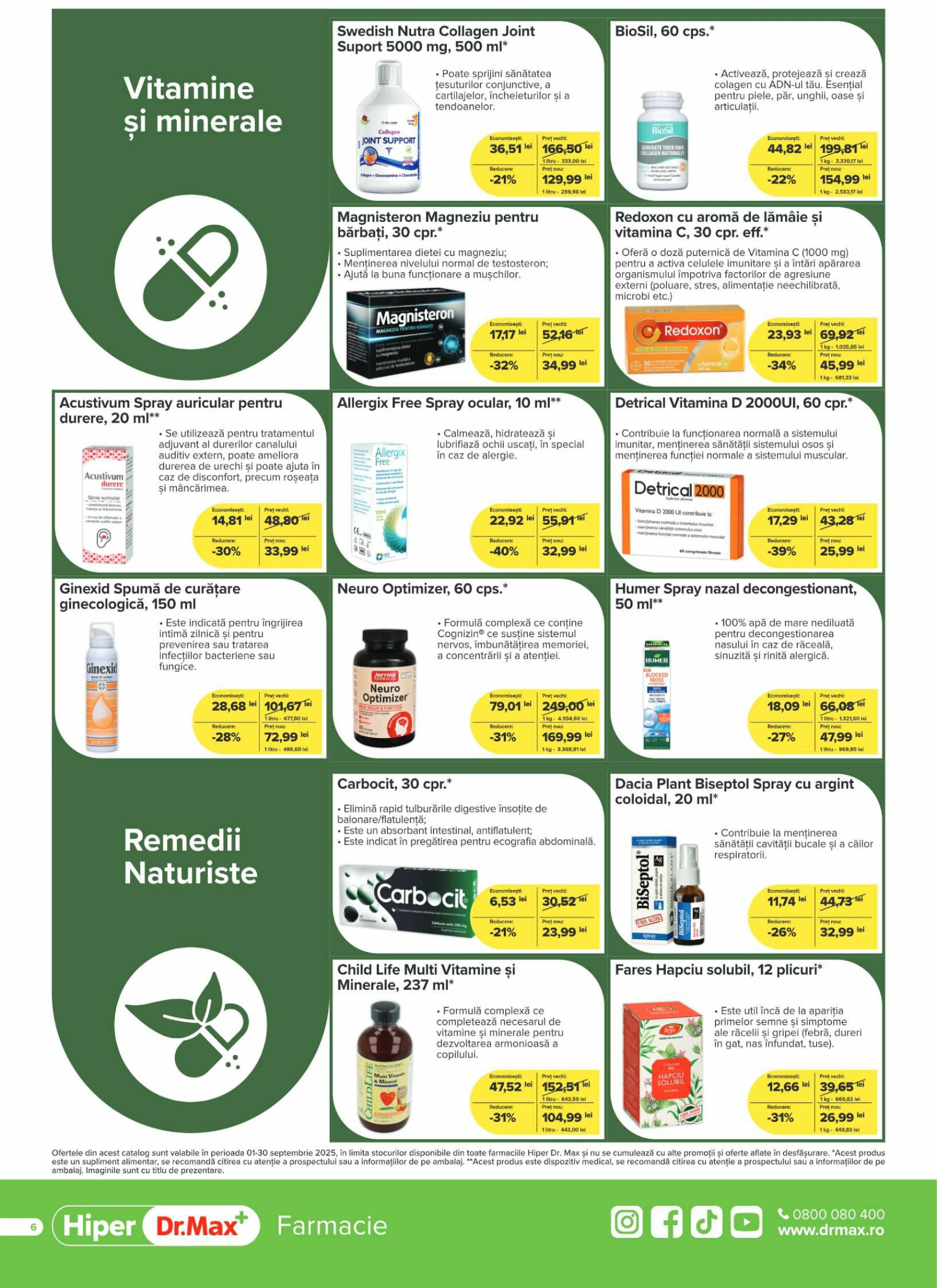 dr-max - Catalog Dr. Max - Hiper Farmacie online – oferte valabile din 01.09. - page: 6