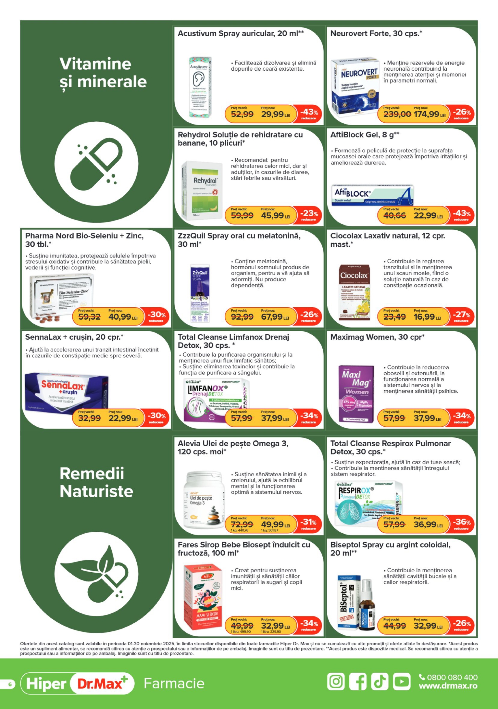dr-max - Catalog Dr. Max - Hiper Farmacie online – oferte valabile din 01.11. - page: 6