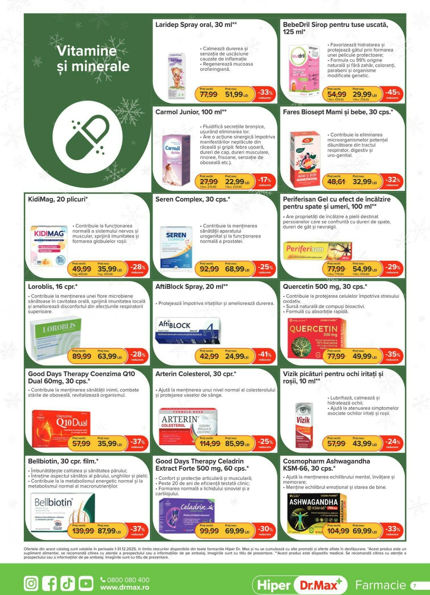 dr-max - Catalog Dr. Max - Hiper Farmacie online – oferte valabile din 01.12. - page: 7