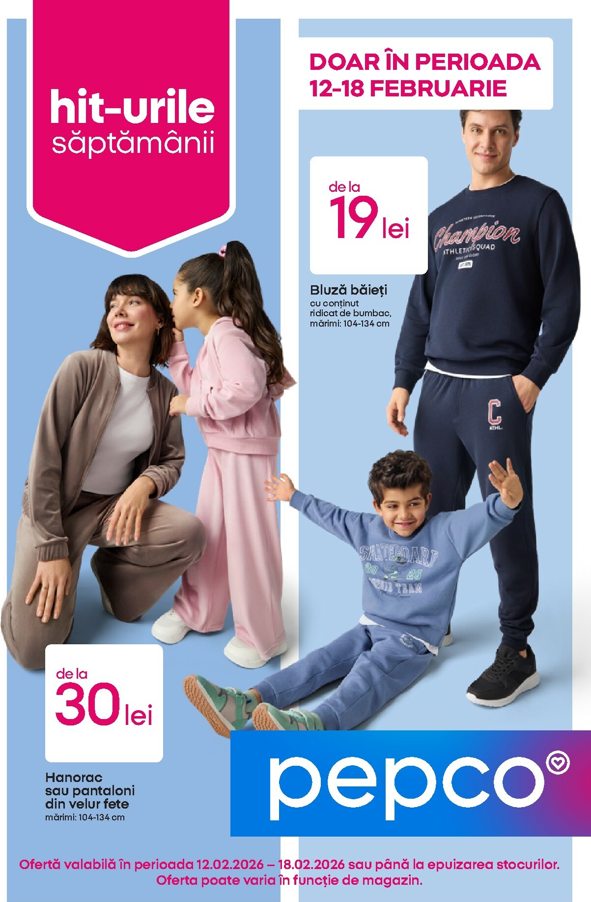 pepco - Catalog Pepco - Treninguri pentru întreaga familie online – oferte valabile din 12.02.2026