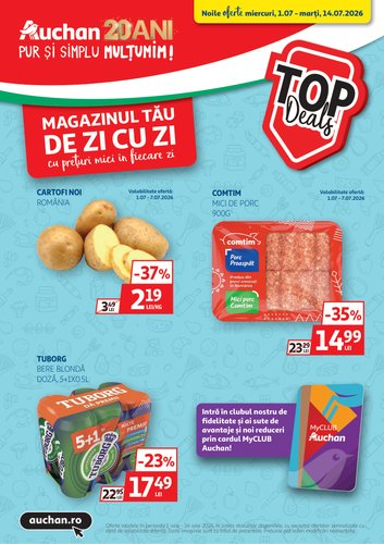 auchan - Brosura Auchan valabilă de la miercuri 01.07.2026 până la marți 14.07.2026