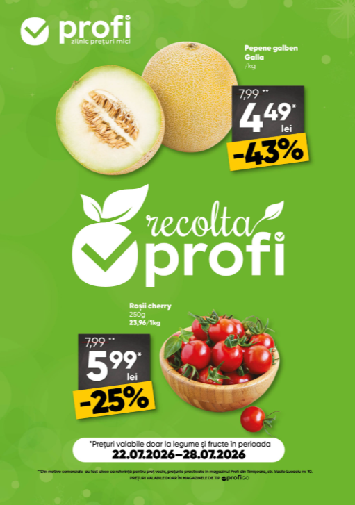 profi - Brosura PROFI Go Fresh Magazine valabilă de la miercuri 22.07.2026 până la marți 28.07.2026