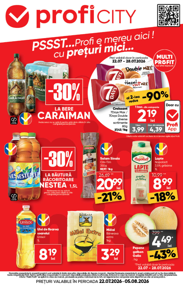 profi - Brosura PROFI City valabilă de la miercuri 22.07.2026 până la miercuri 05.08.2026 - page: 1