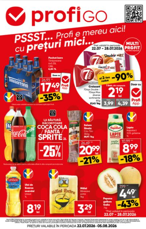 profi - Brosura PROFI Go valabilă de la miercuri 22.07.2026 până la miercuri 05.08.2026