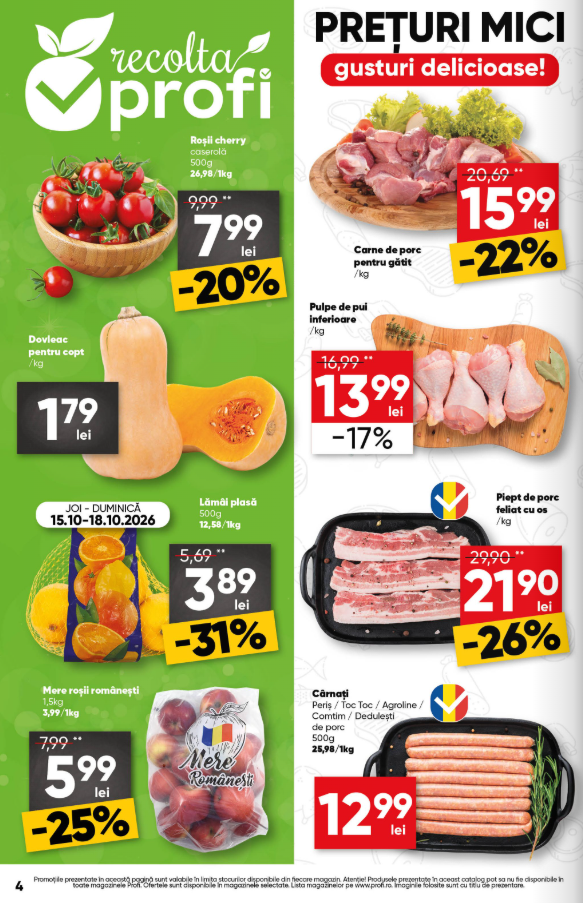 profi - Brosura PROFI valabilă de la joi 15.10.2026 până la miercuri 21.10.2026 - page: 4