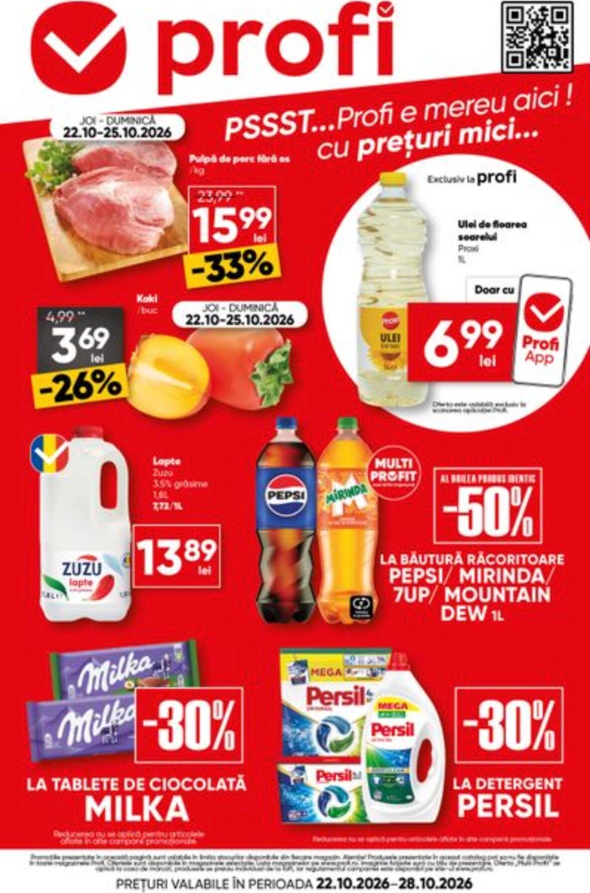 profi - Brosura PROFI valabilă de la joi 22.10.2026 până la miercuri 28.10.2026