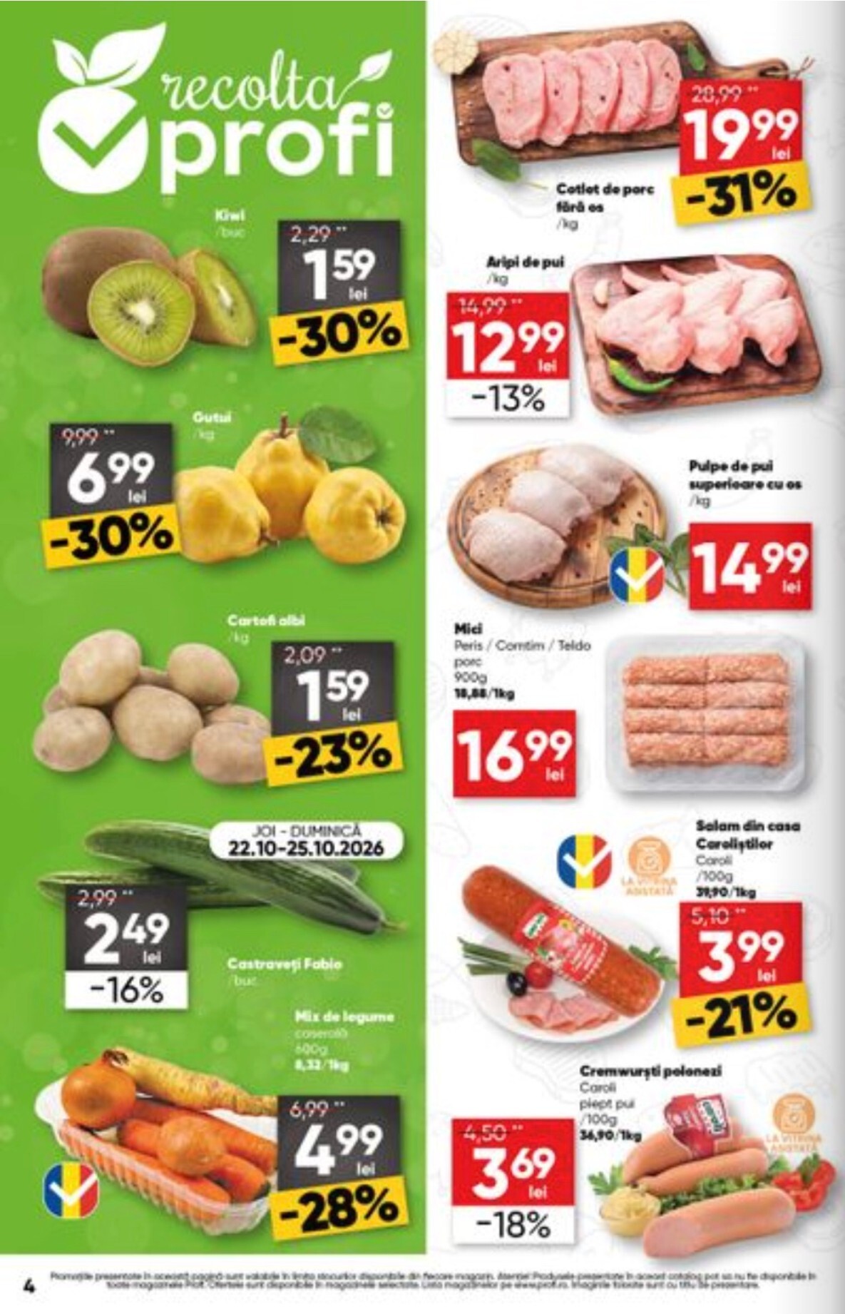 profi - Brosura PROFI valabilă de la joi 22.10.2026 până la miercuri 28.10.2026 - page: 4