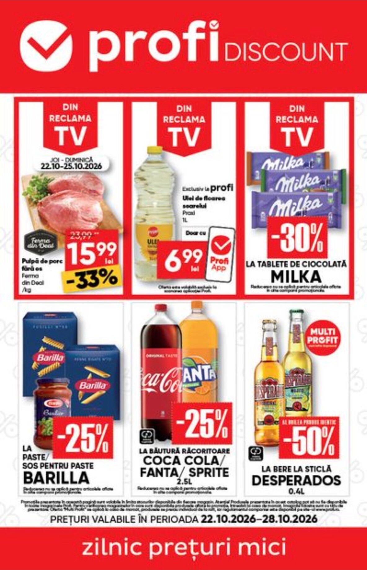 profi - Brosura PROFI Discount valabilă de la joi 22.10.2026 până la miercuri 28.10.2026 - page: 1