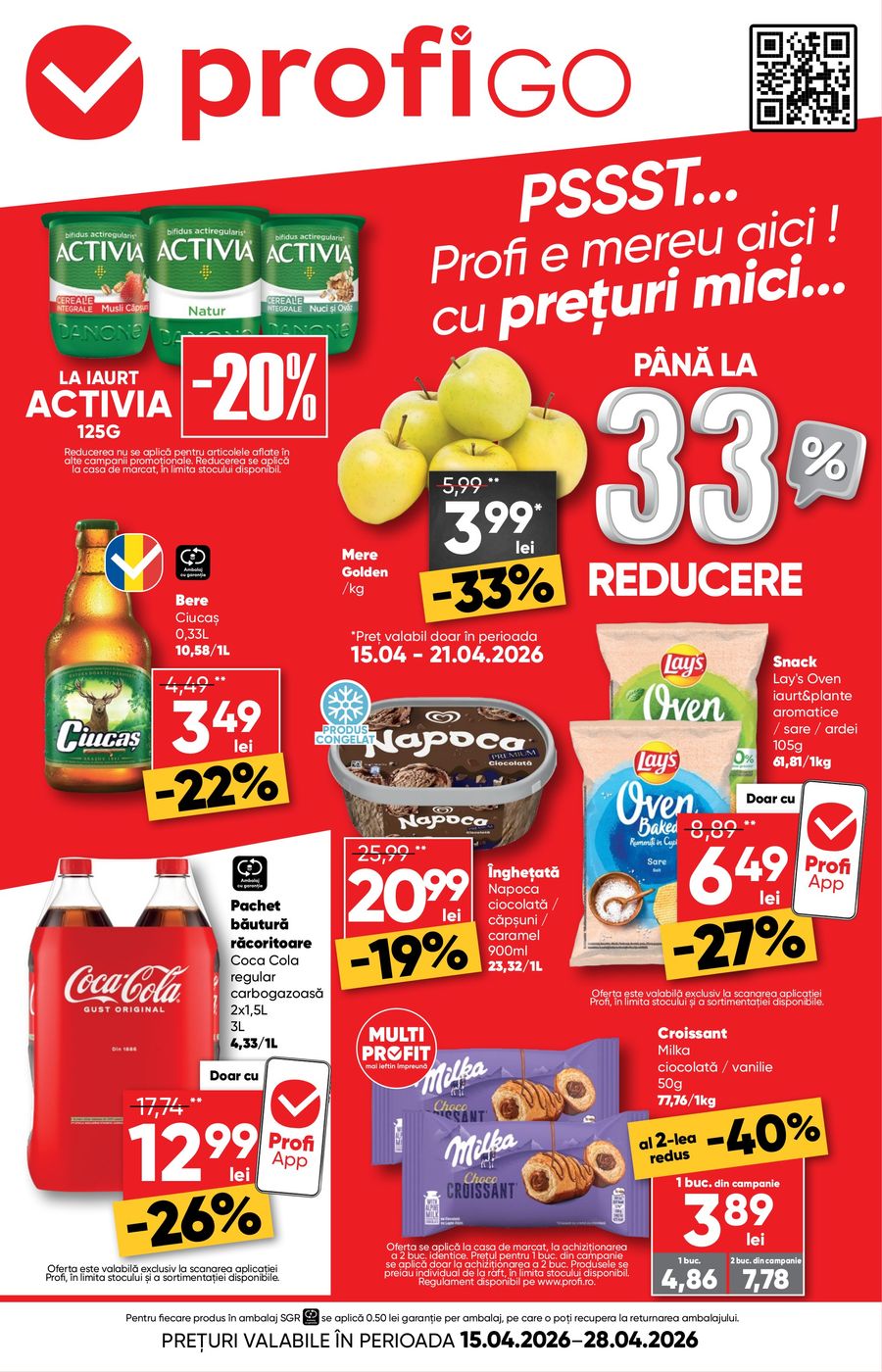 profi - Brosura PROFI Go valabilă de la miercuri 15.04.2026 până la marți 28.04.2026