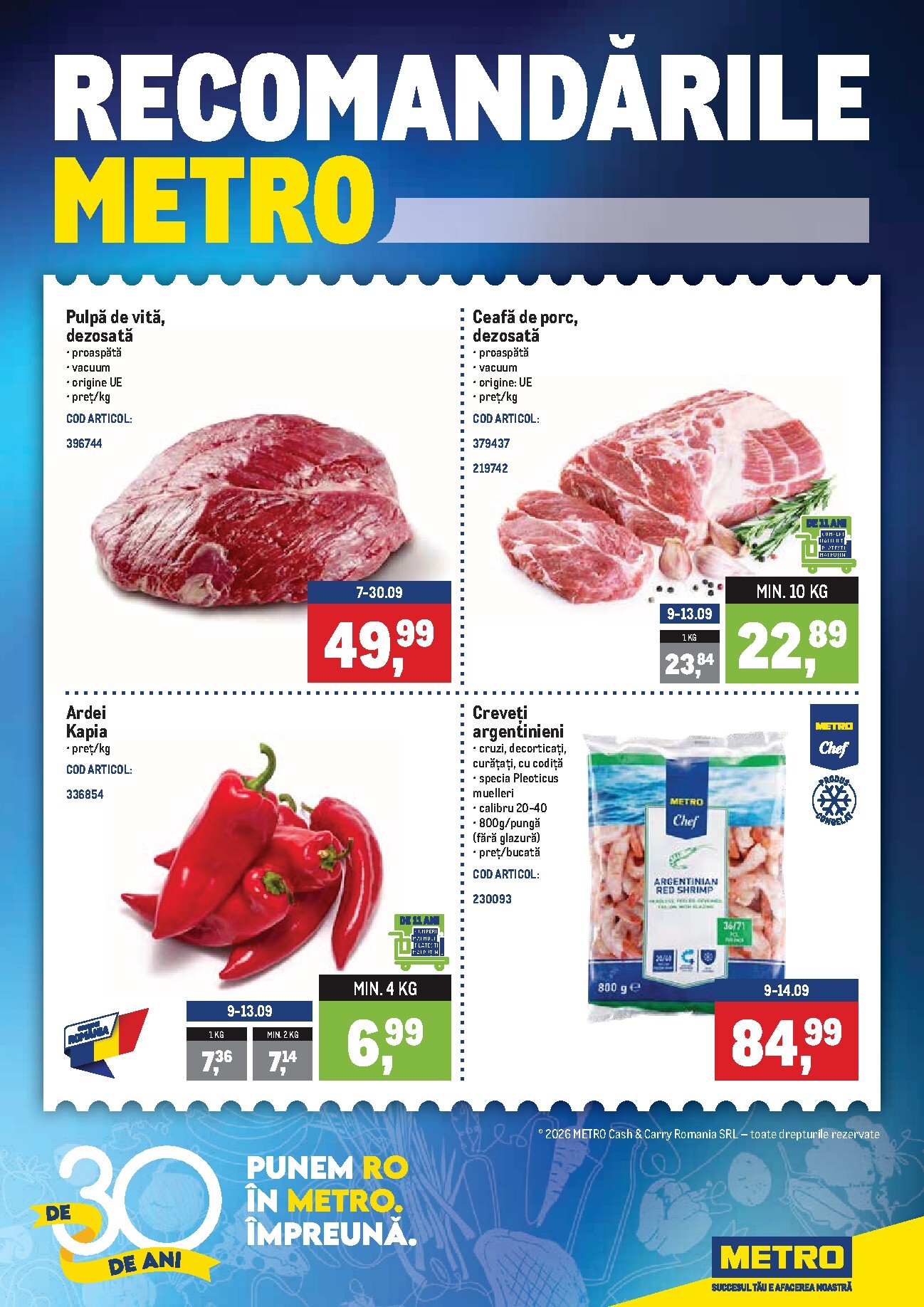 metro - Brosura Metro - Recomandari valabilă de la luni 07.09.2026 până la duminică 13.09.2026