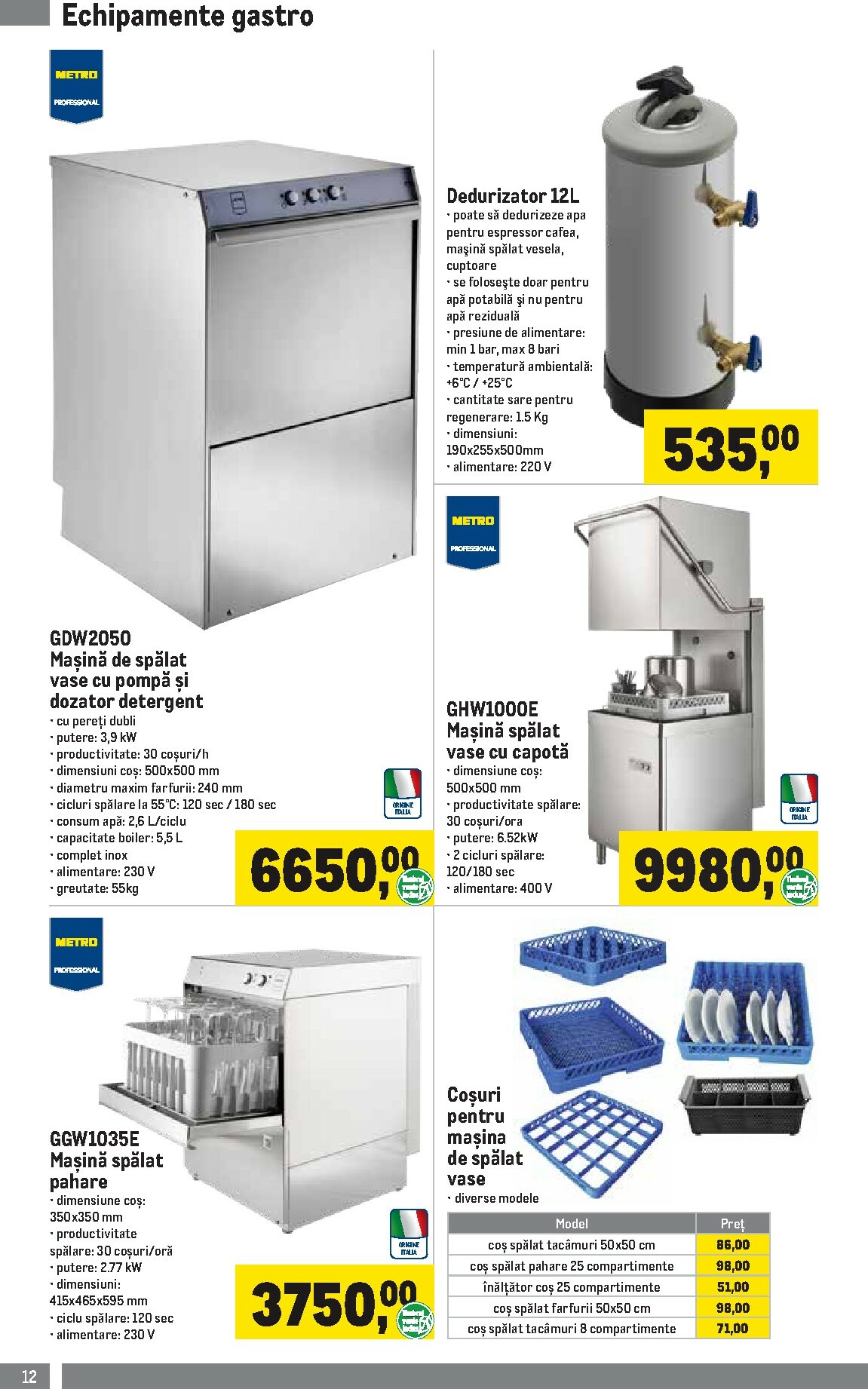 metro - Catalog Metro - Soluții Nealimentare pentru HoReCa online – oferte valabile din 05.01. - page: 12