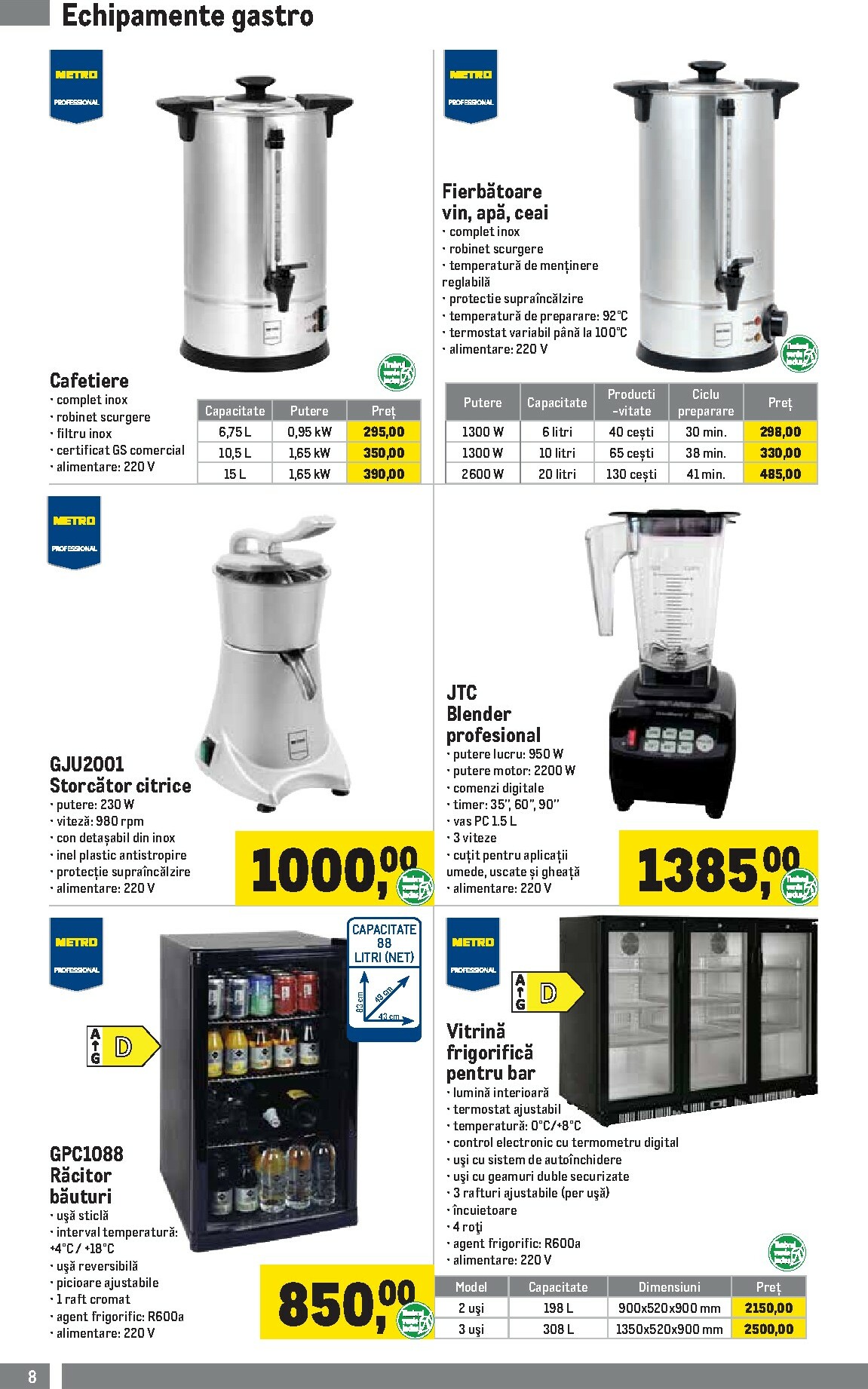 metro - Catalog Metro - Soluții Nealimentare pentru HoReCa online – oferte valabile din 05.01. - page: 8