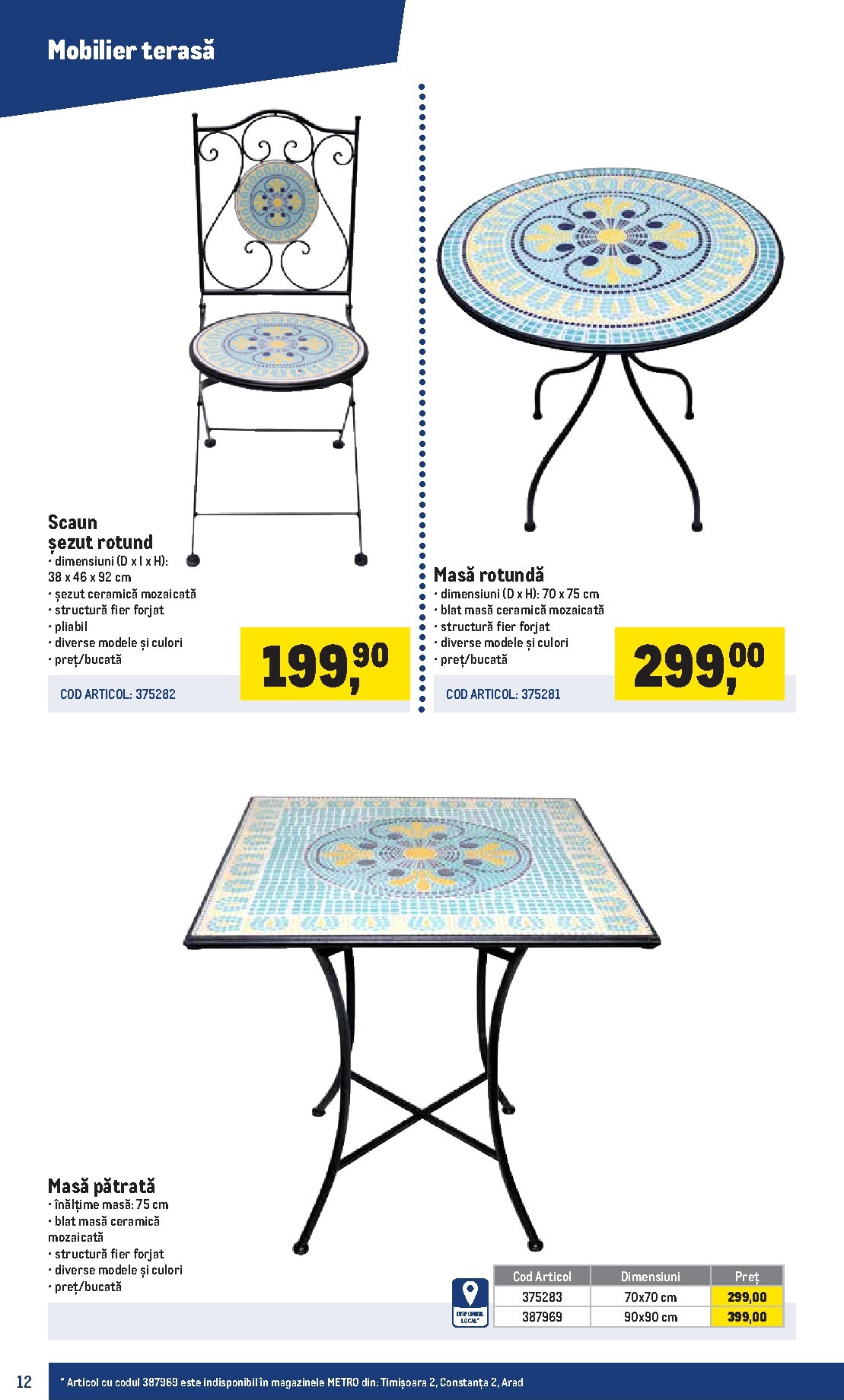 metro - Catalog Metro - Catalog Terasă și grădină PRO online – oferte valabile din 16.03.2026 - page: 12