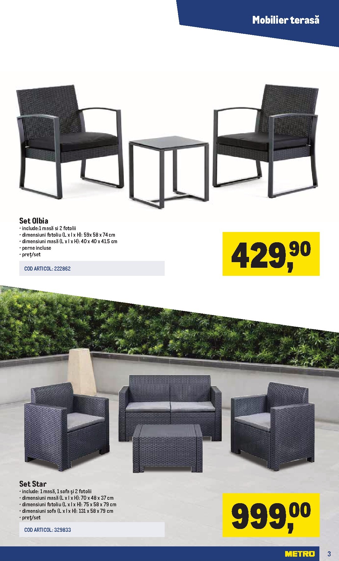 metro - Catalog Metro - Catalog Terasă și grădină PRO online – oferte valabile din 16.03.2026 - page: 3