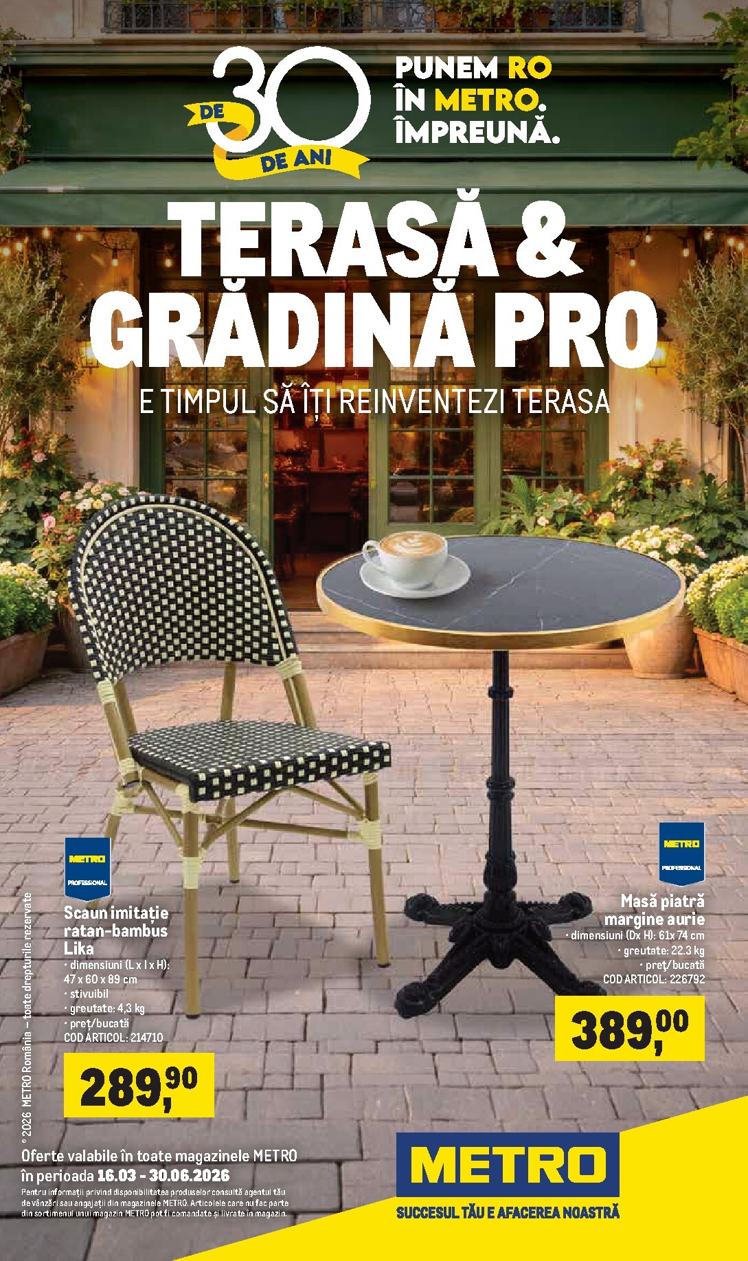 metro - Catalog Metro - Catalog Terasă și grădină PRO online – oferte valabile din 16.03.2026