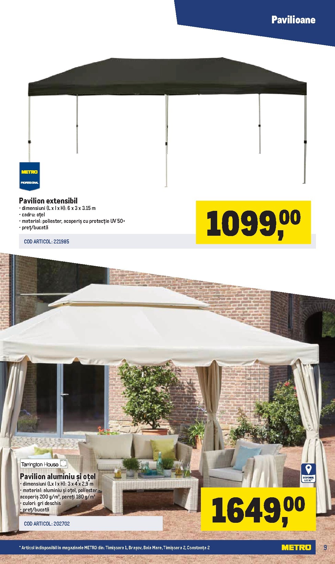 metro - Catalog Metro - Catalog Terasă și grădină PRO online – oferte valabile din 16.03.2026 - page: 9