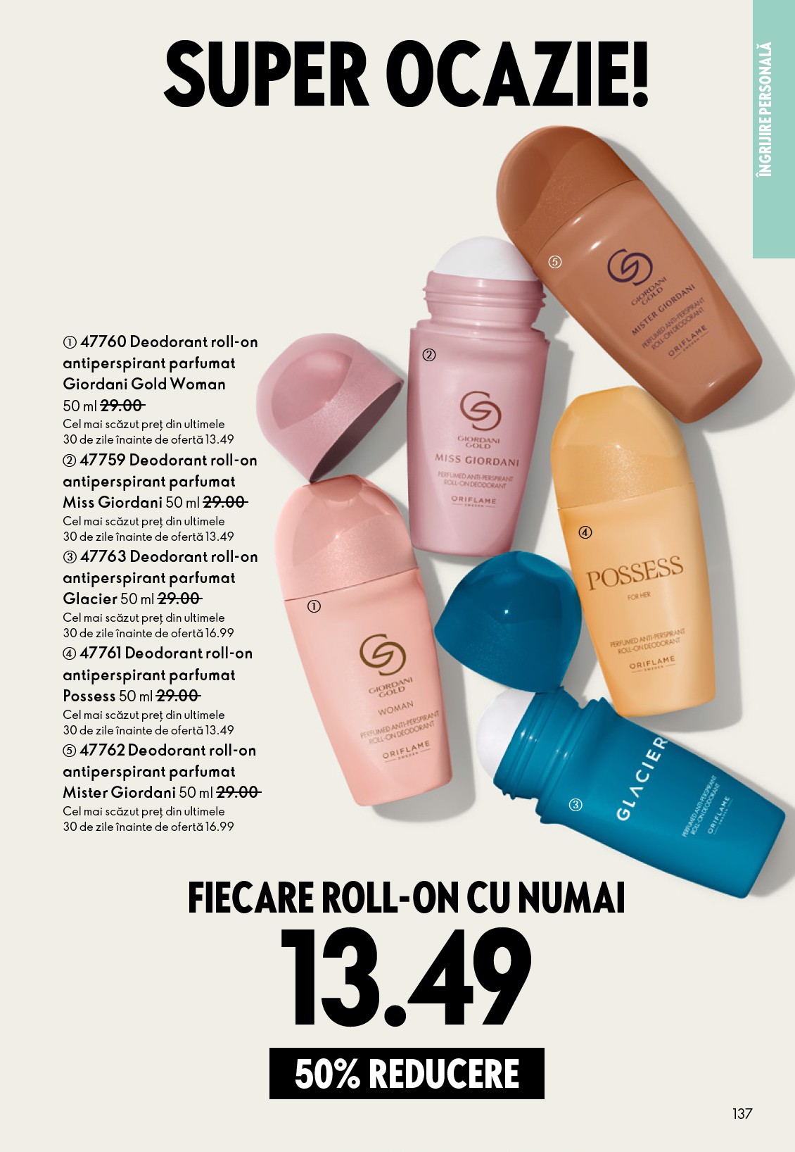 oriflame - Catalog Oriflame online – oferte valabile din 25.03.2026 - page: 137