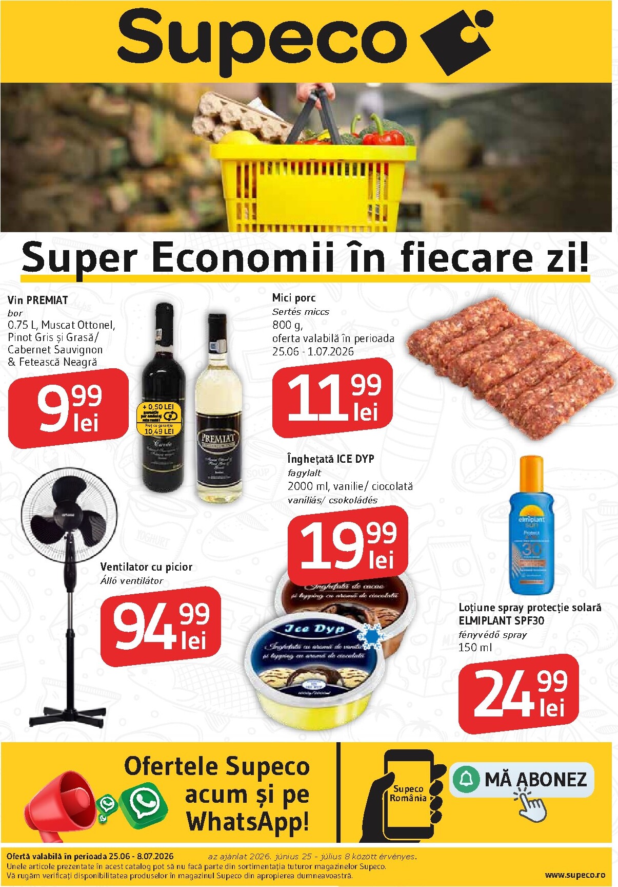 supeco - Pliantele viitoare Supeco - Bilingv valabil de la joi 25.06.2026 până la miercuri 08.07.2026