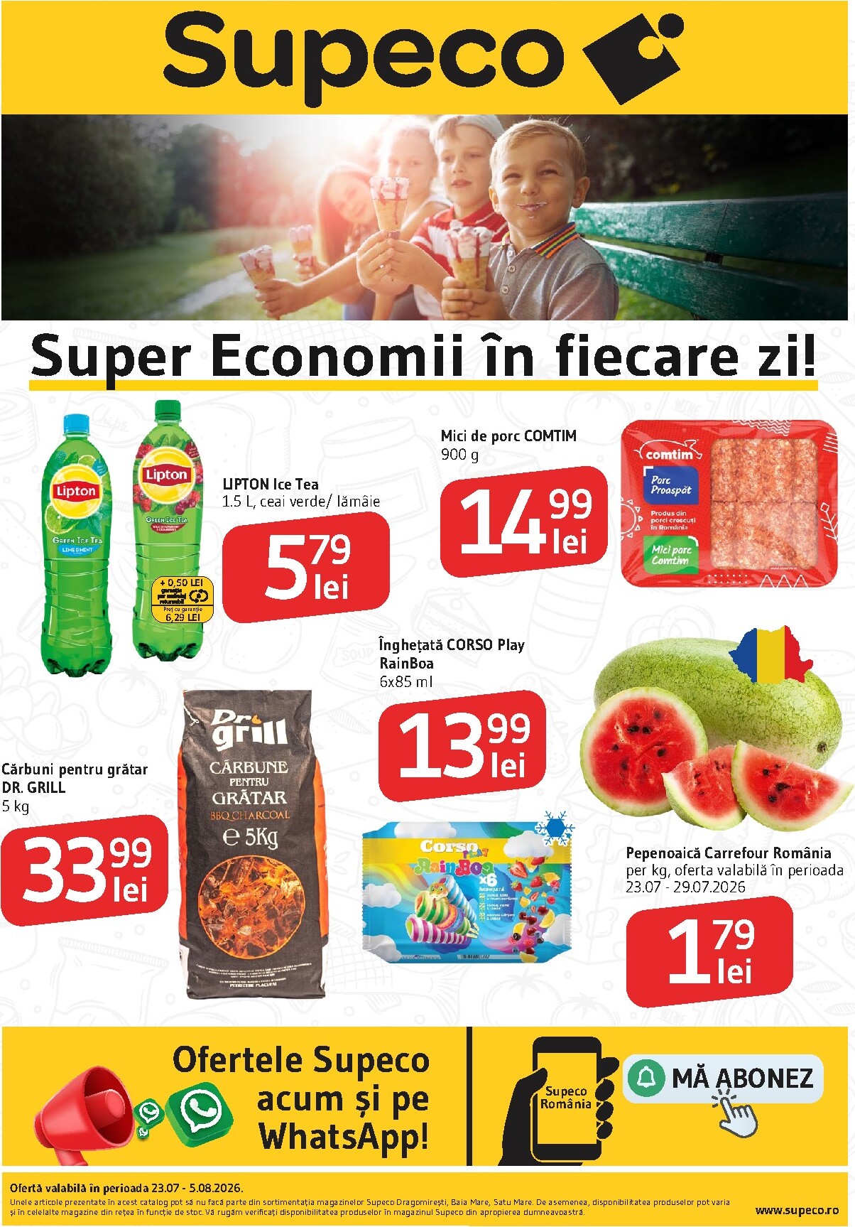 supeco - Pliantele viitoare Supeco - Catalog 15 valabil de la joi 23.07.2026 până la miercuri 29.07.2026